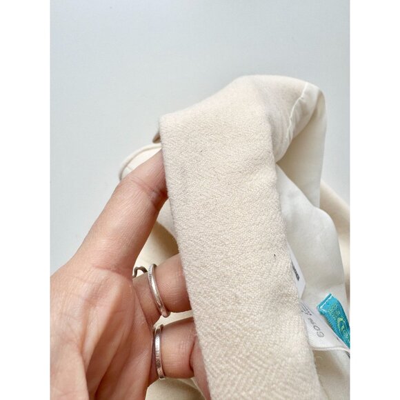 Vintage 80's CACHAREL Ivory Wool Blend Single Breasted Blazer Jacket, Size 36/XS - Picture 12 of 16